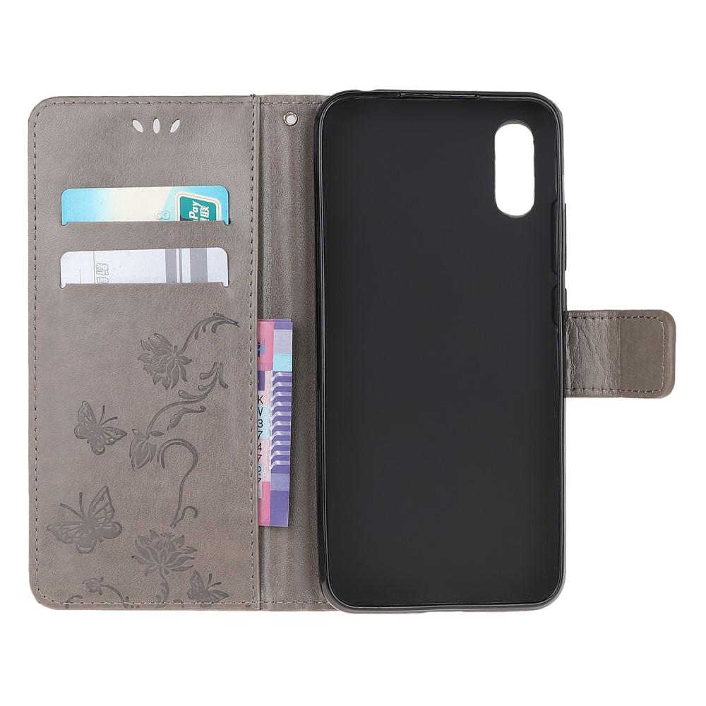 Läderfodral Fjärilar Samsung Galaxy Xcover 5 Grå