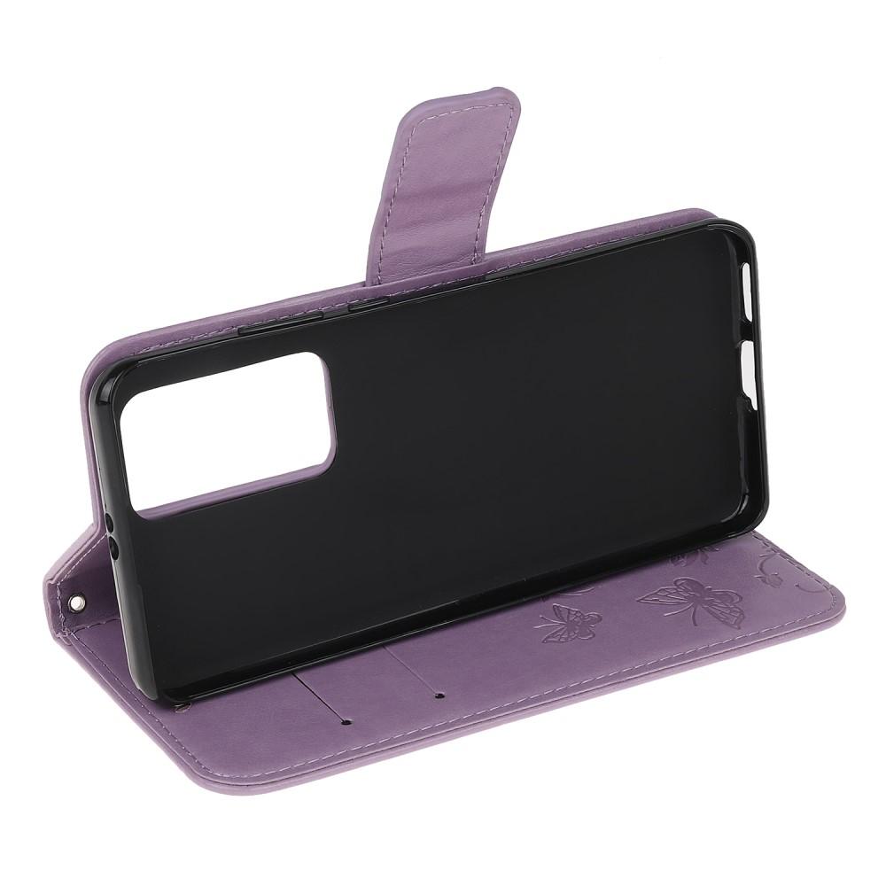 Läderfodral Fjärilar Xiaomi Mi 10T/10T Pro Lila
