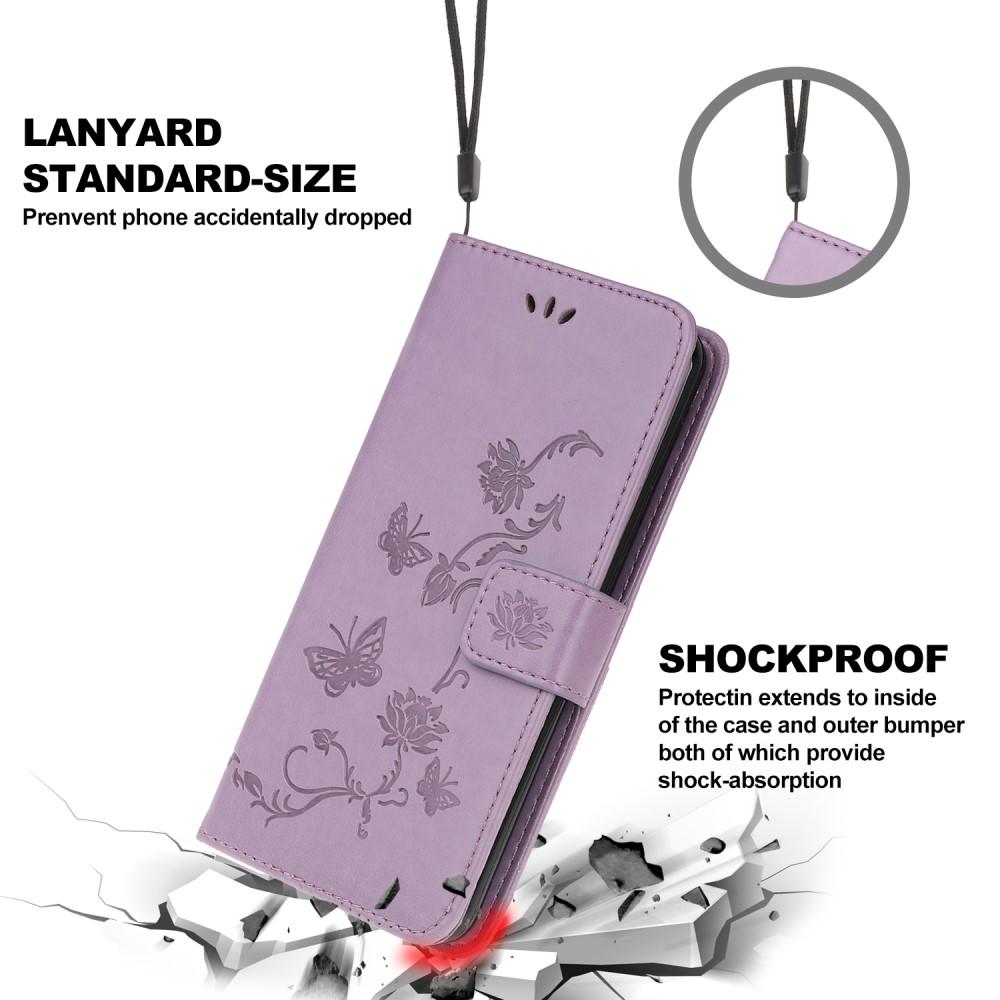 Läderfodral Fjärilar Xiaomi Mi 10T/10T Pro Lila
