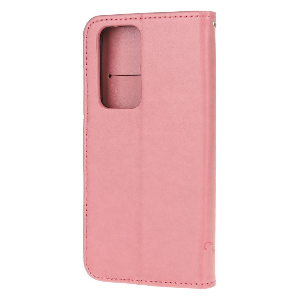 Läderfodral Fjärilar Xiaomi Mi 10T/10T Pro rosa