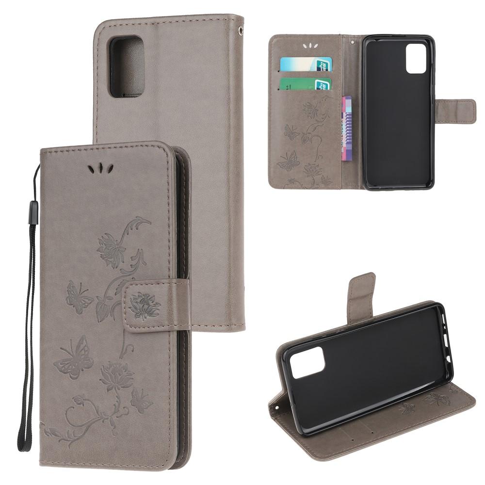 Läderfodral Fjärilar Xiaomi Mi 11i Grå
