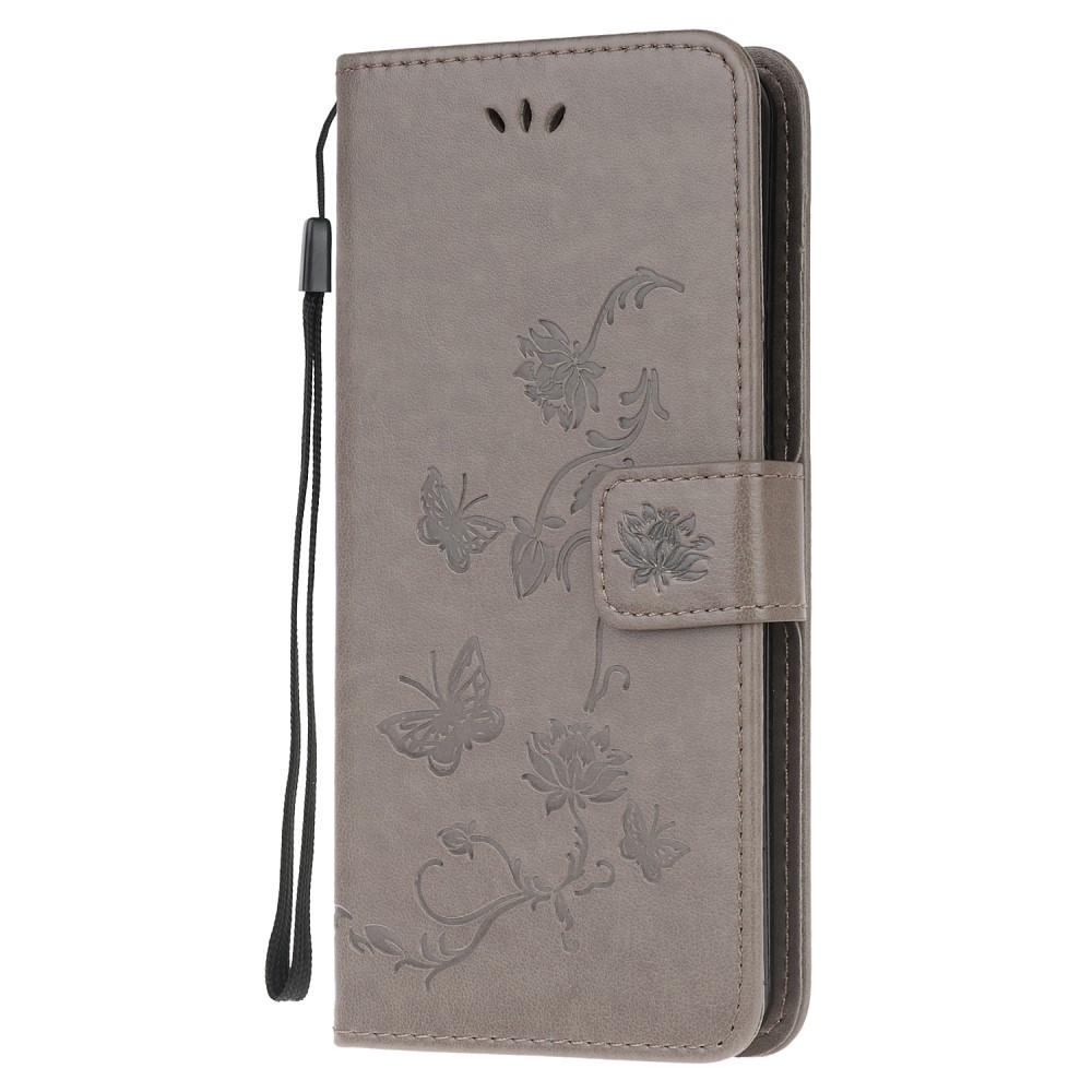 Läderfodral Fjärilar Xiaomi Mi 11i Grå