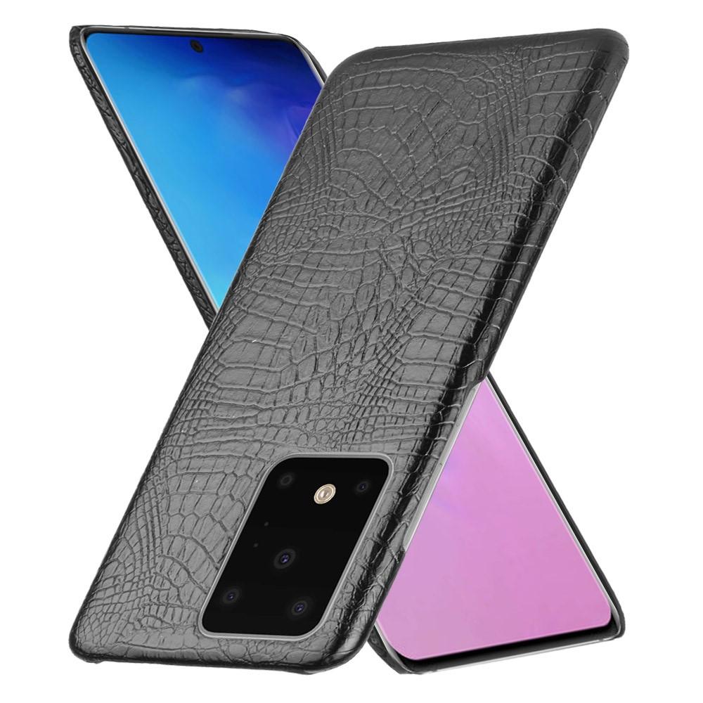 Läderskal Krokodil Samsung Galaxy S20 Ultra svart