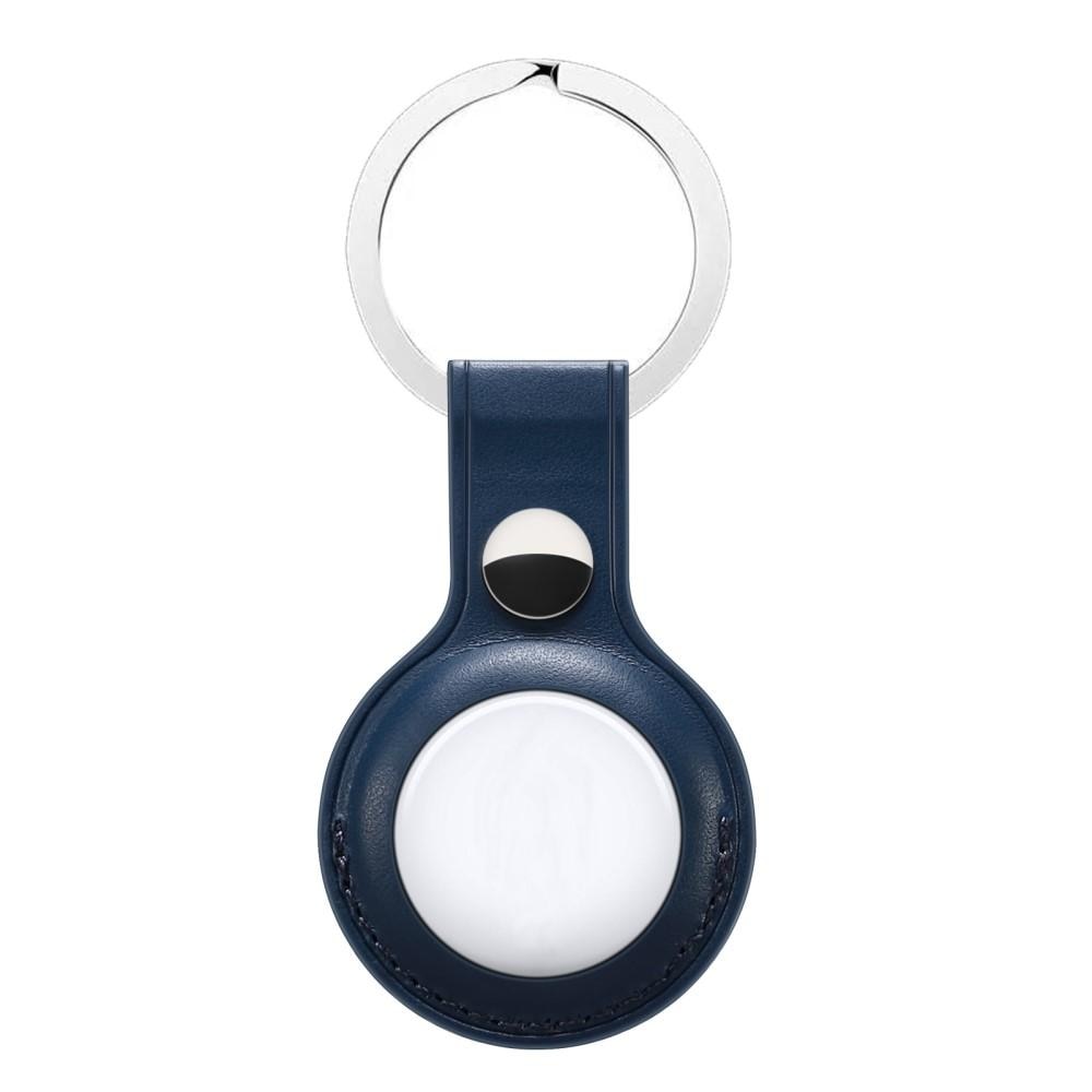 Läderskal med nyckelring Apple AirTag blå