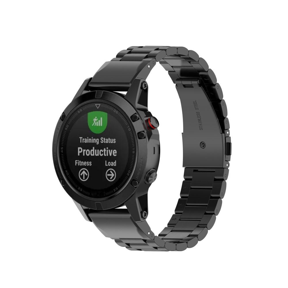 Metallarmband Garmin Fenix 6 svart