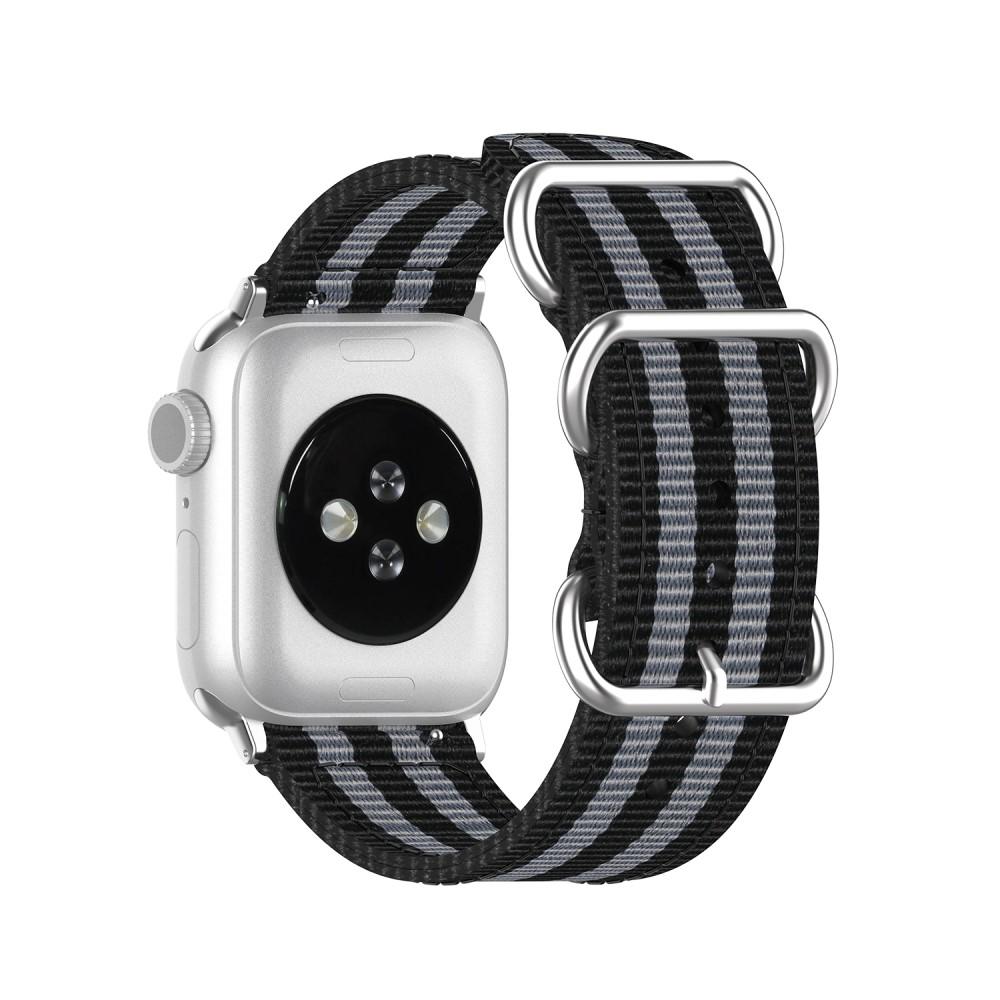 Natoarmband Apple Watch 44mm svart/grå