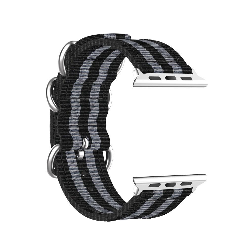Natoarmband Apple Watch 42mm svart/grå