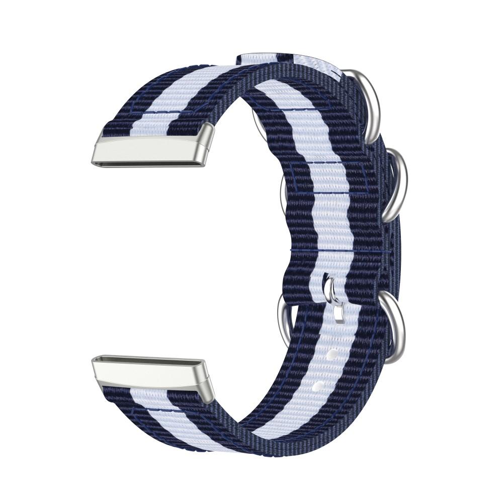 Natoarmband Fitbit Versa 3/Sense blå/vit
