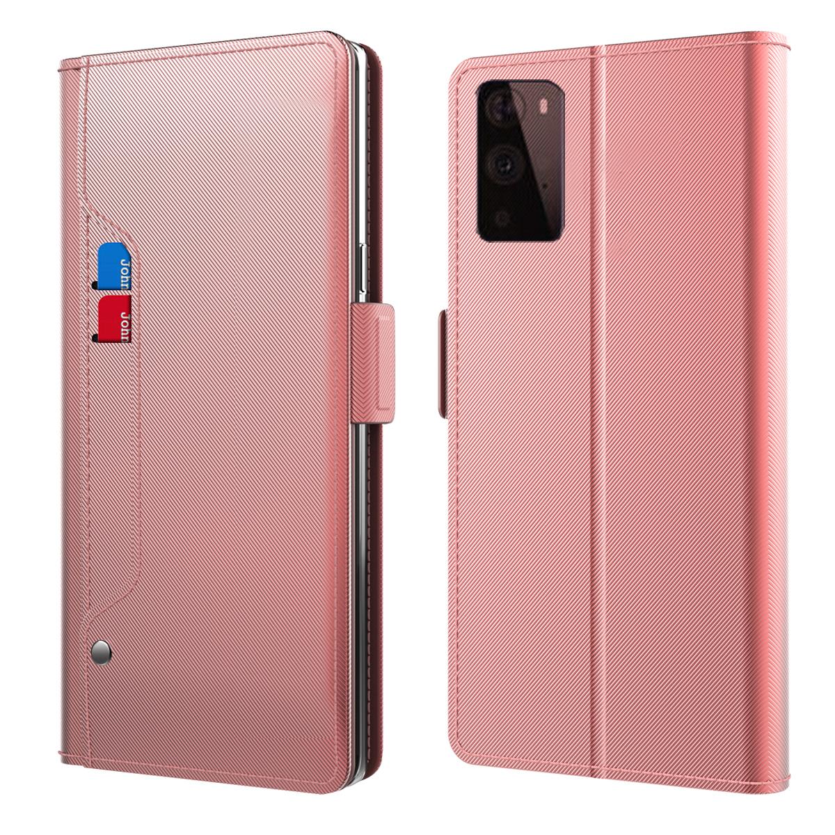 Plånboksfodral Spegel OnePlus 9 Rosa Guld