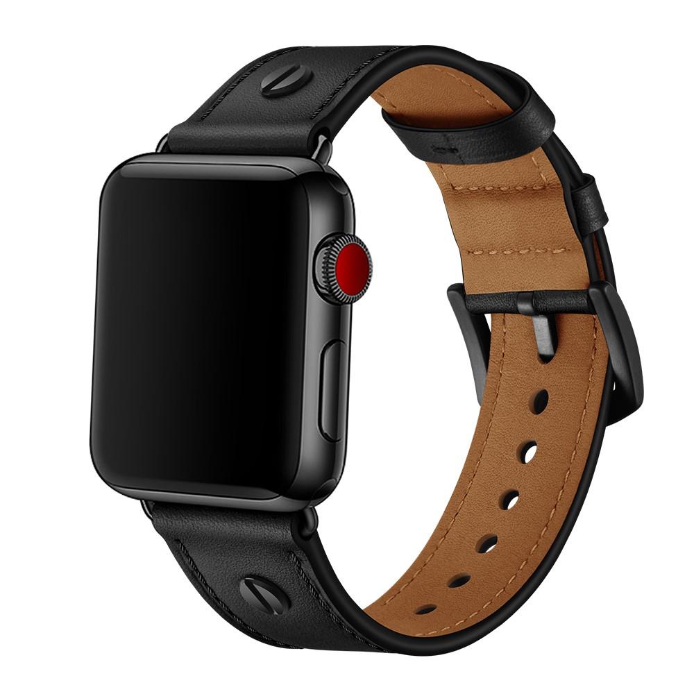 Premium Stud Armband Apple Watch 44mm Black