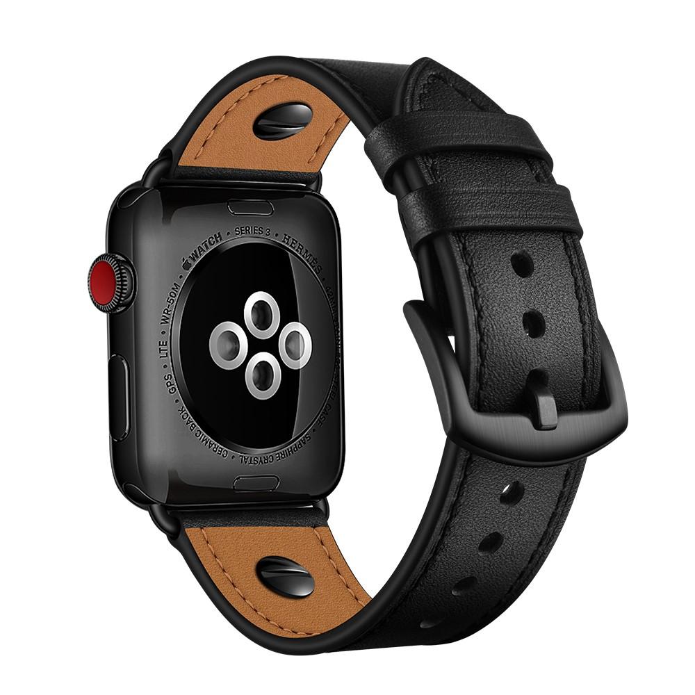 Premium Stud Armband Apple Watch 42mm Black
