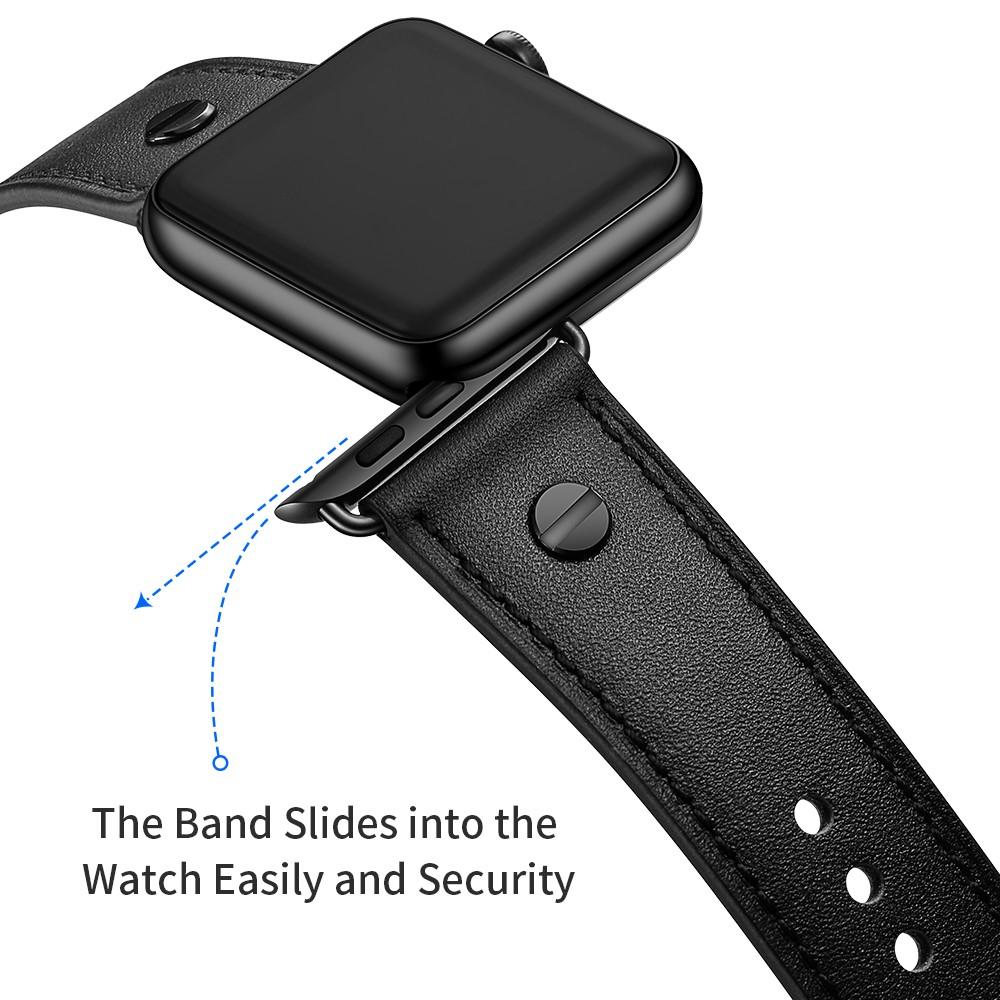 Premium Stud Armband Apple Watch 45mm Series 9 Black