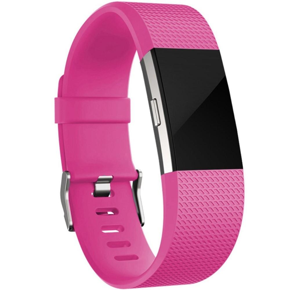 Silikonarmband Fitbit Charge 2 cerise