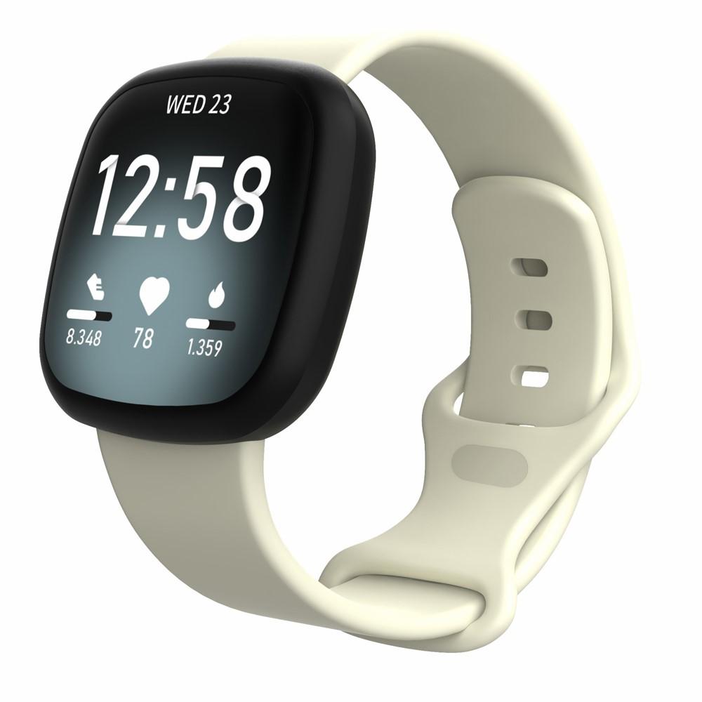 Silikonarmband Fitbit Versa 3/Sense beige (Small)