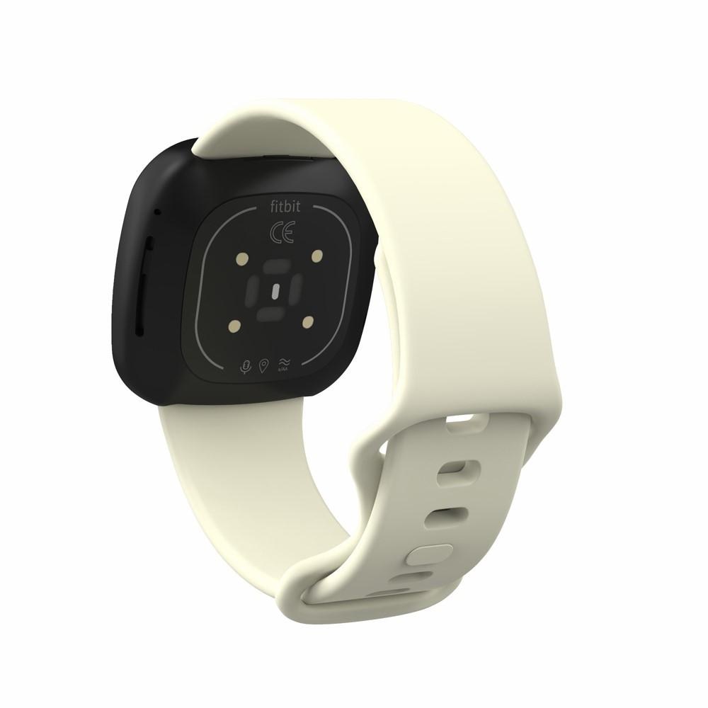 Silikonarmband Fitbit Versa 3/Sense beige (Small)