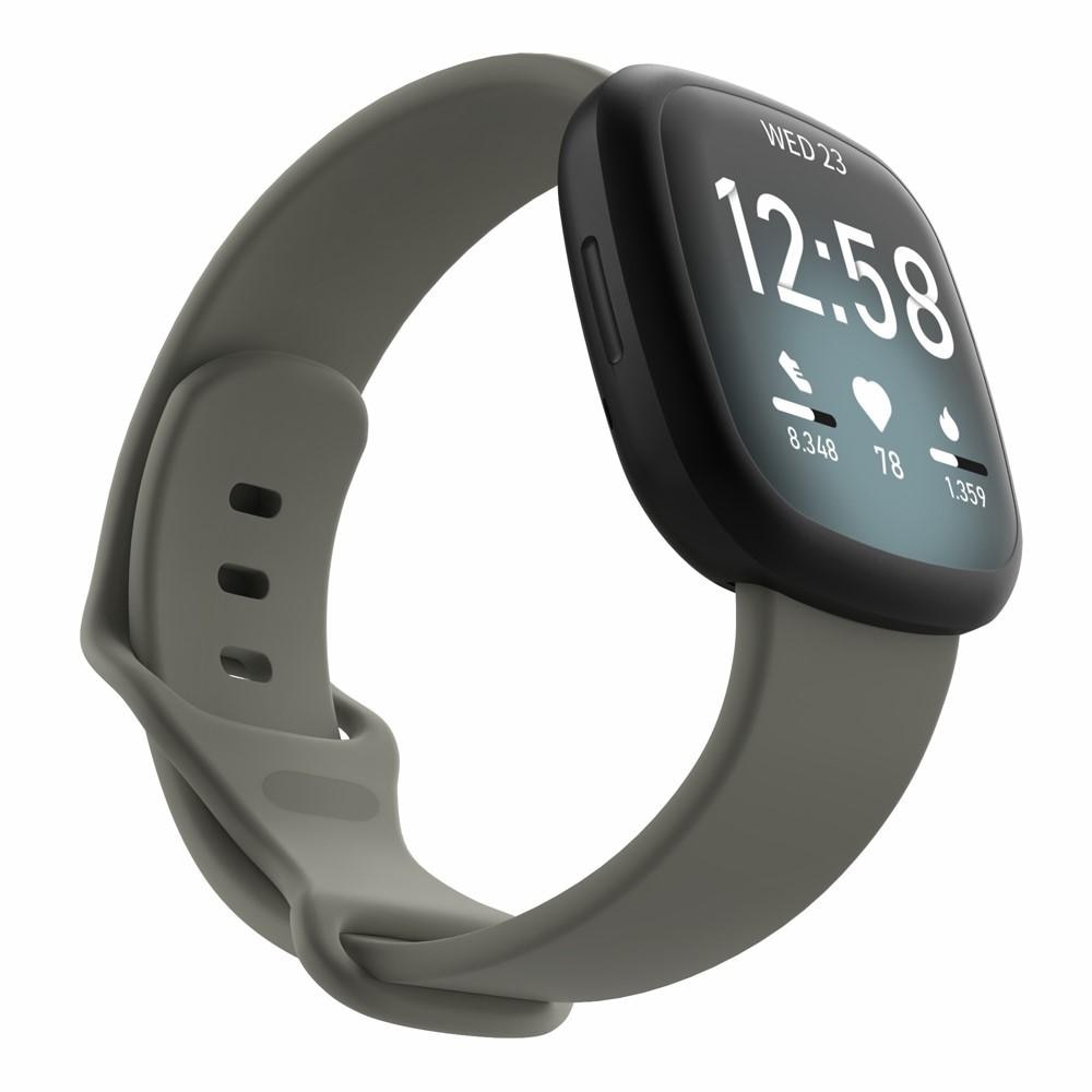Silikonarmband Fitbit Versa 3/Sense grå (Small)