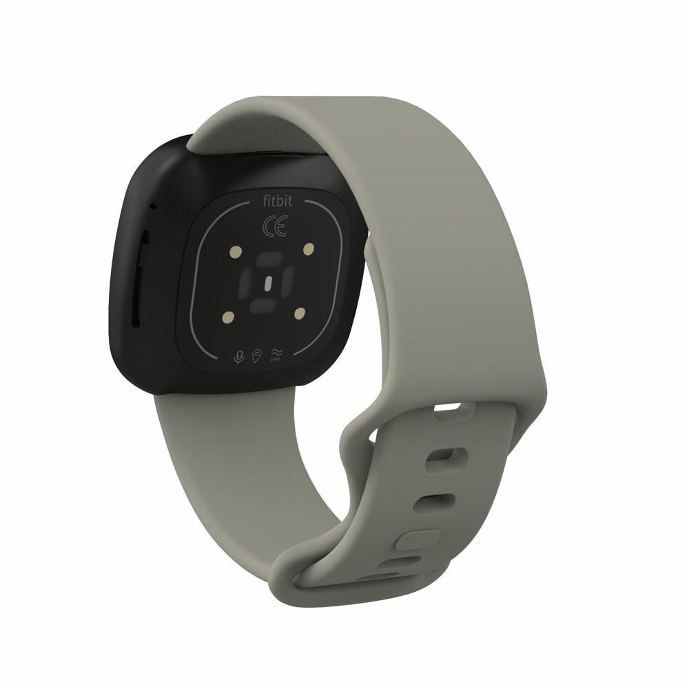 Silikonarmband Fitbit Versa 3/Sense grå (Small)