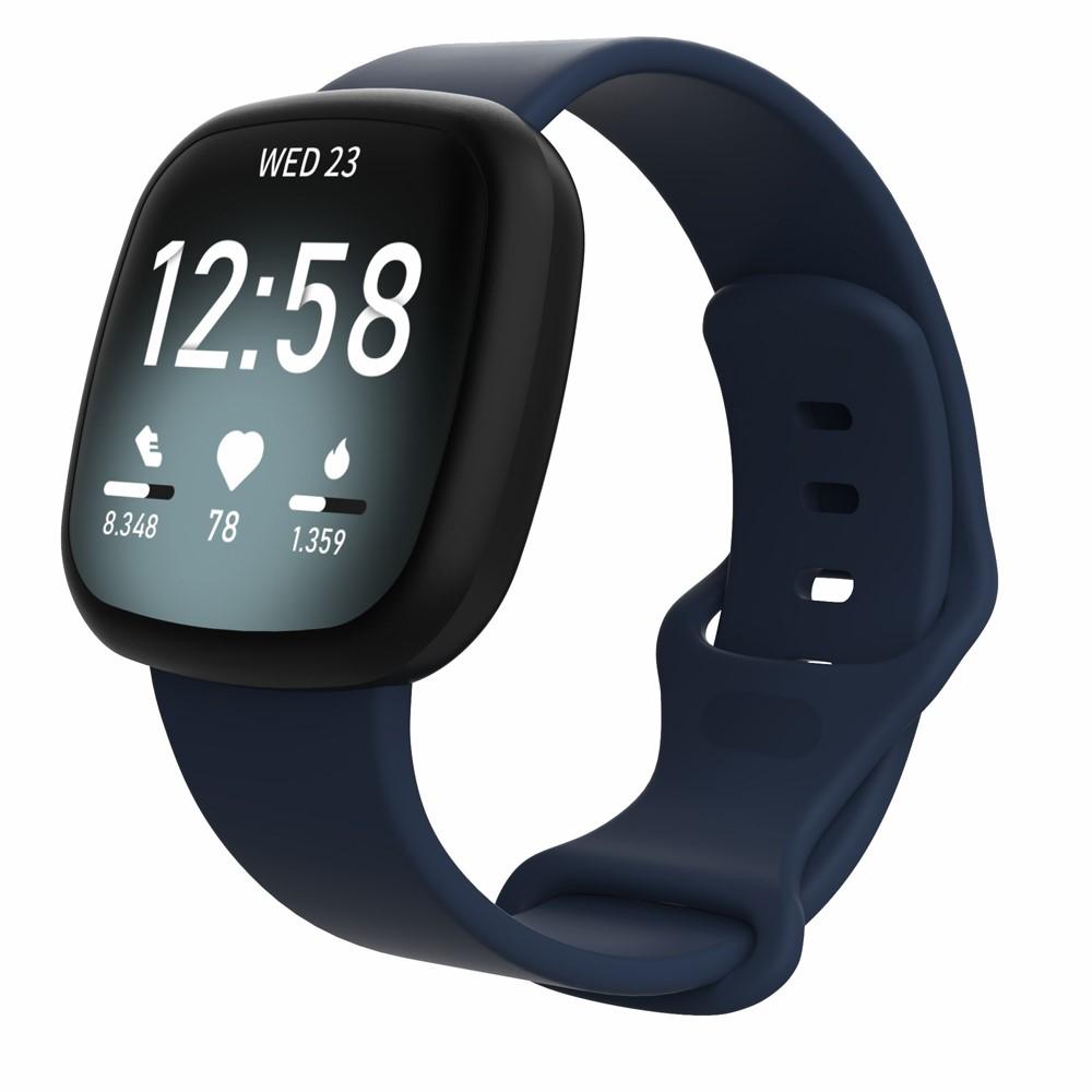 Silikonarmband Fitbit Versa 3/Sense mörkblå (Small)