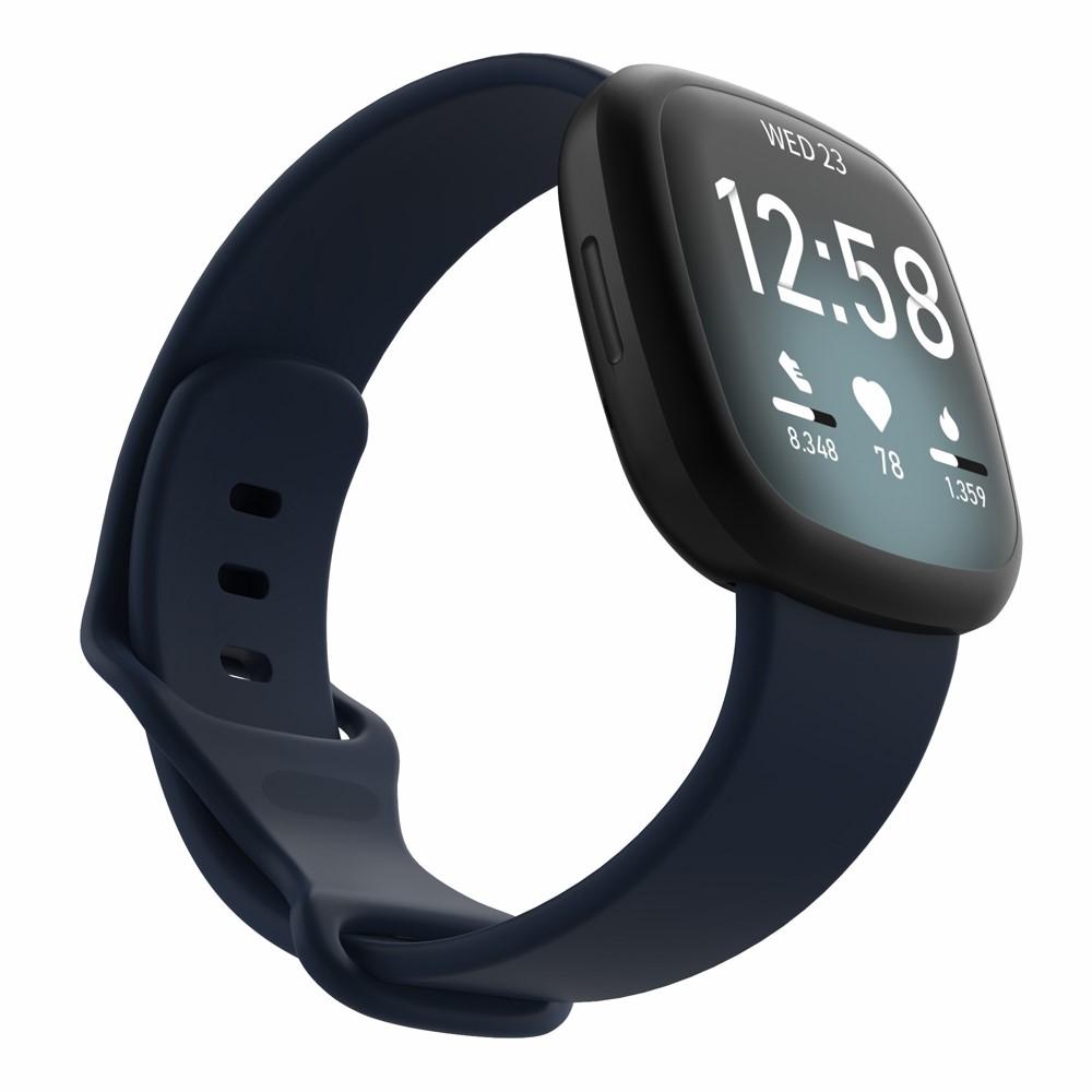 Silikonarmband Fitbit Versa 3/Sense mörkblå (Small)