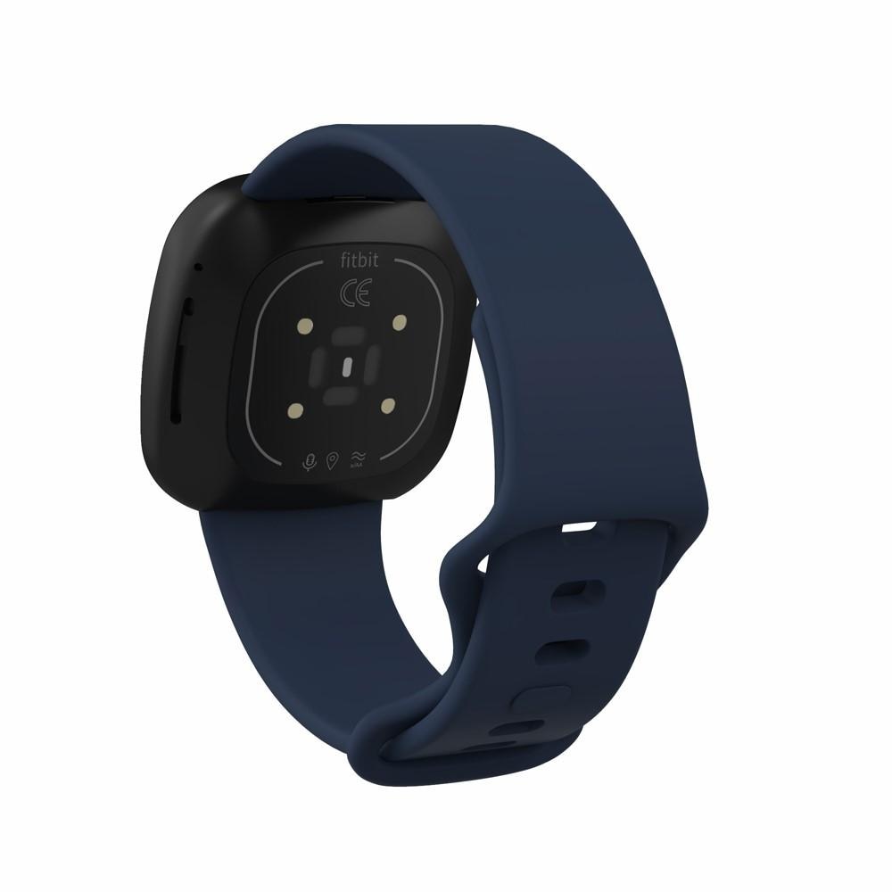 Silikonarmband Fitbit Versa 3/Sense mörkblå (Small)