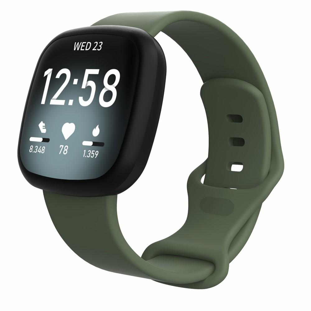 Silikonarmband Fitbit Versa 3/Sense grön (Small)