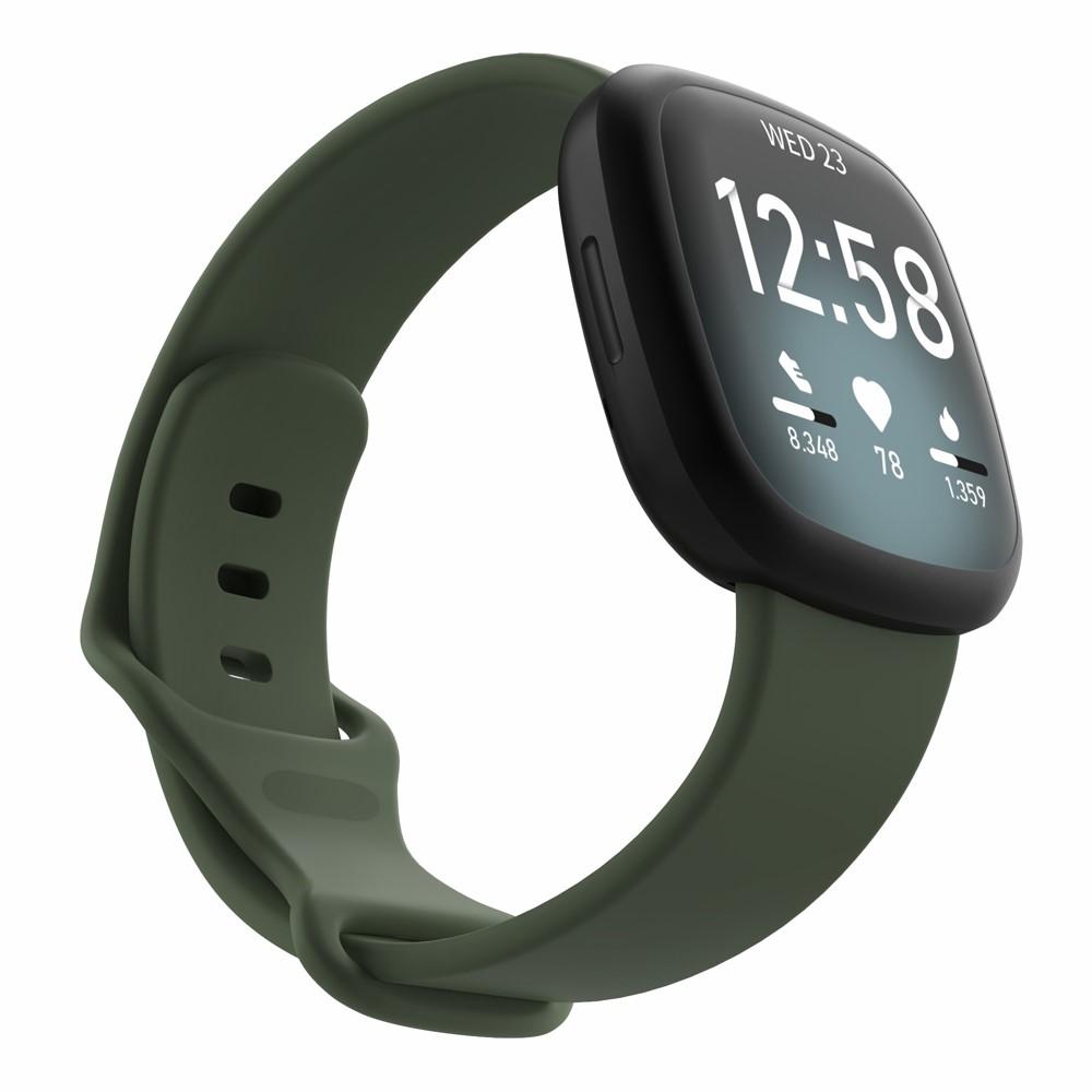 Silikonarmband Fitbit Versa 3/Sense grön (Small)