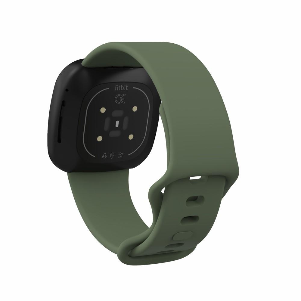 Silikonarmband Fitbit Versa 3/Sense grön (Small)