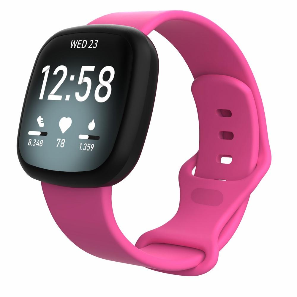 Silikonarmband Fitbit Versa 3/Sense rosa (Small)