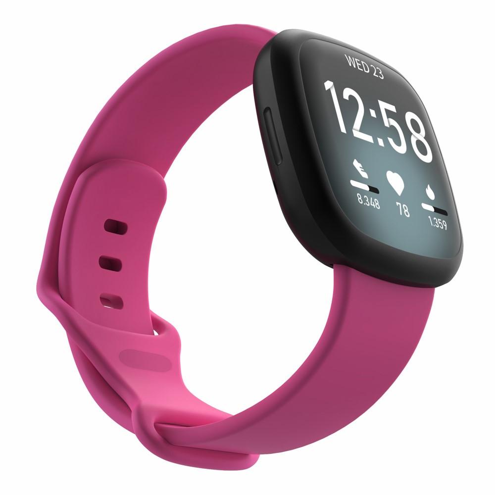 Silikonarmband Fitbit Versa 3/Sense rosa (Small)