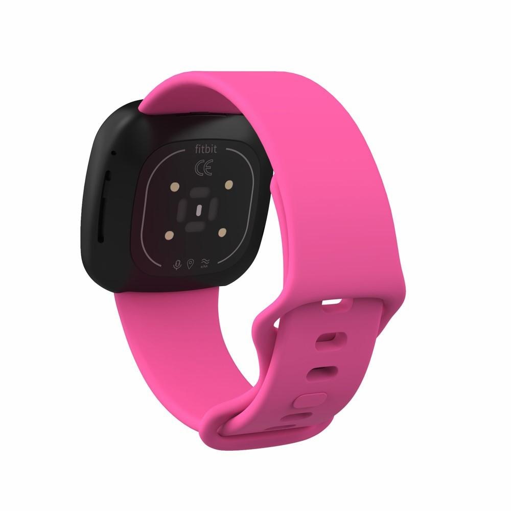 Silikonarmband Fitbit Versa 3/Sense rosa (Small)