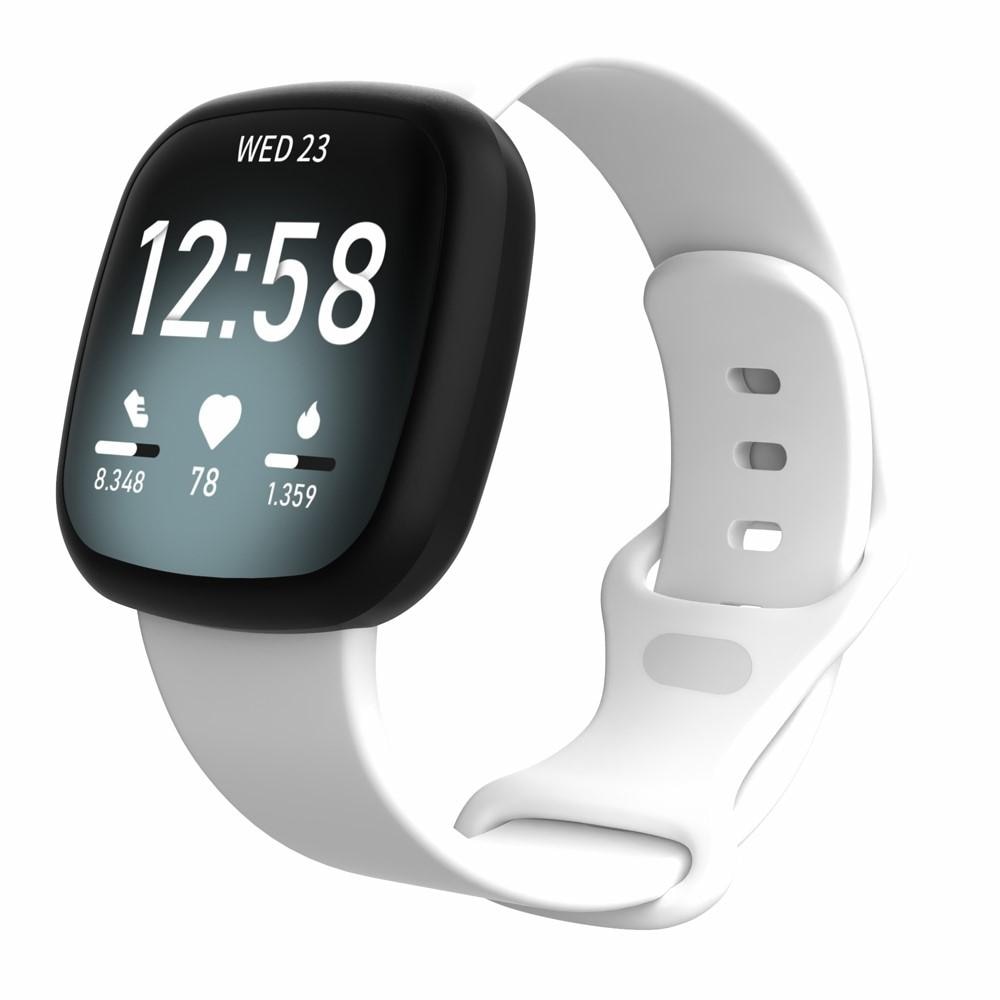 Silikonarmband Fitbit Versa 3/Sense vit (Small)