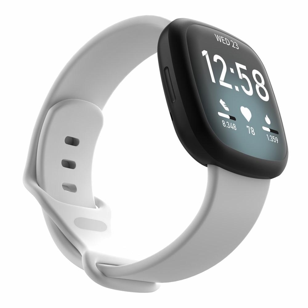 Silikonarmband Fitbit Versa 3/Sense vit (Small)