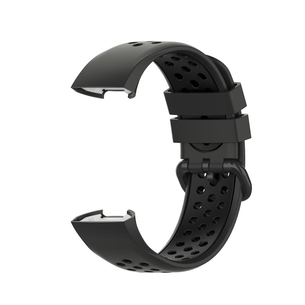 Silikonarmband Sport Fitbit Charge 3/4 mörkgrå