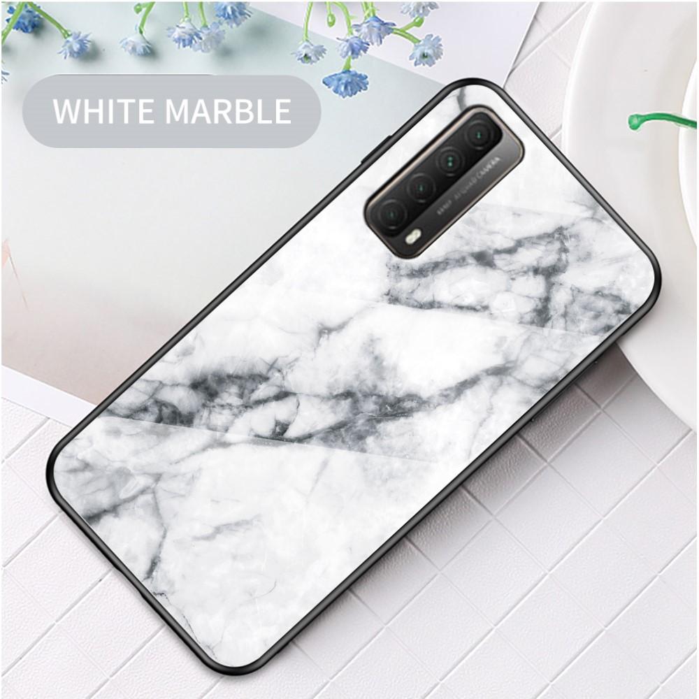 Skal Härdat Glas Huawei P Smart 2021 vit marmor