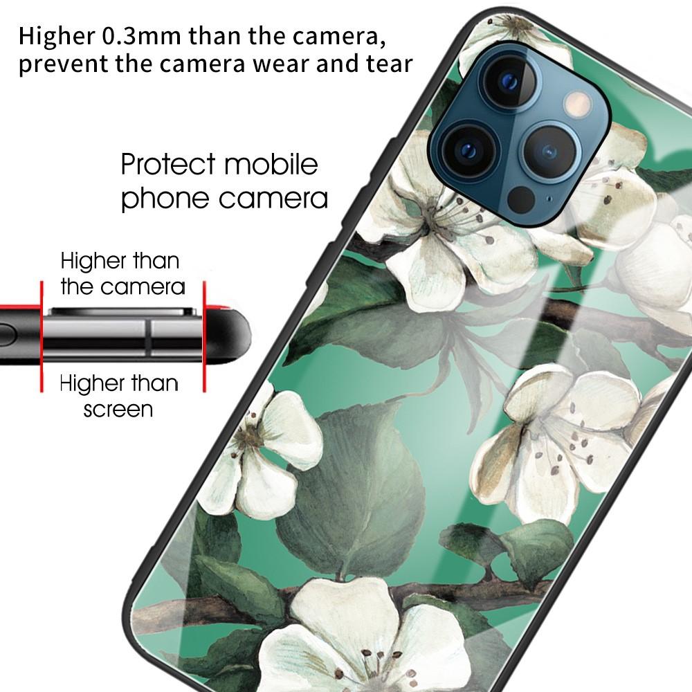 Skal Härdat Glas iPhone 12/12 Pro blommor