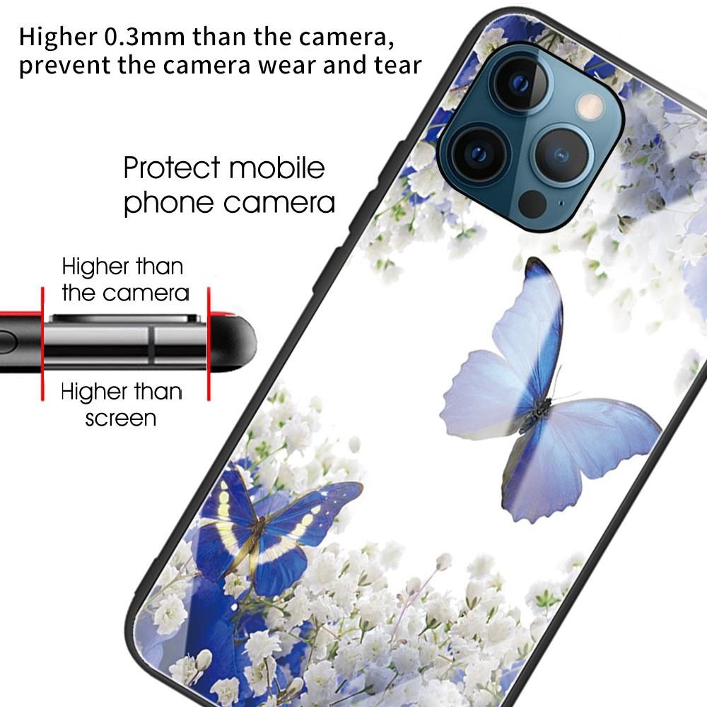 Skal Härdat Glas iPhone 12/12 Pro fjärilar