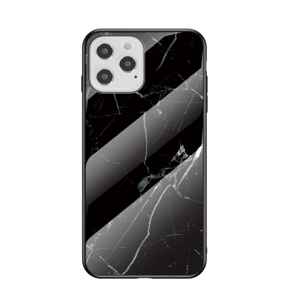 Skal Härdat Glas iPhone 12/12 Pro svart marmor