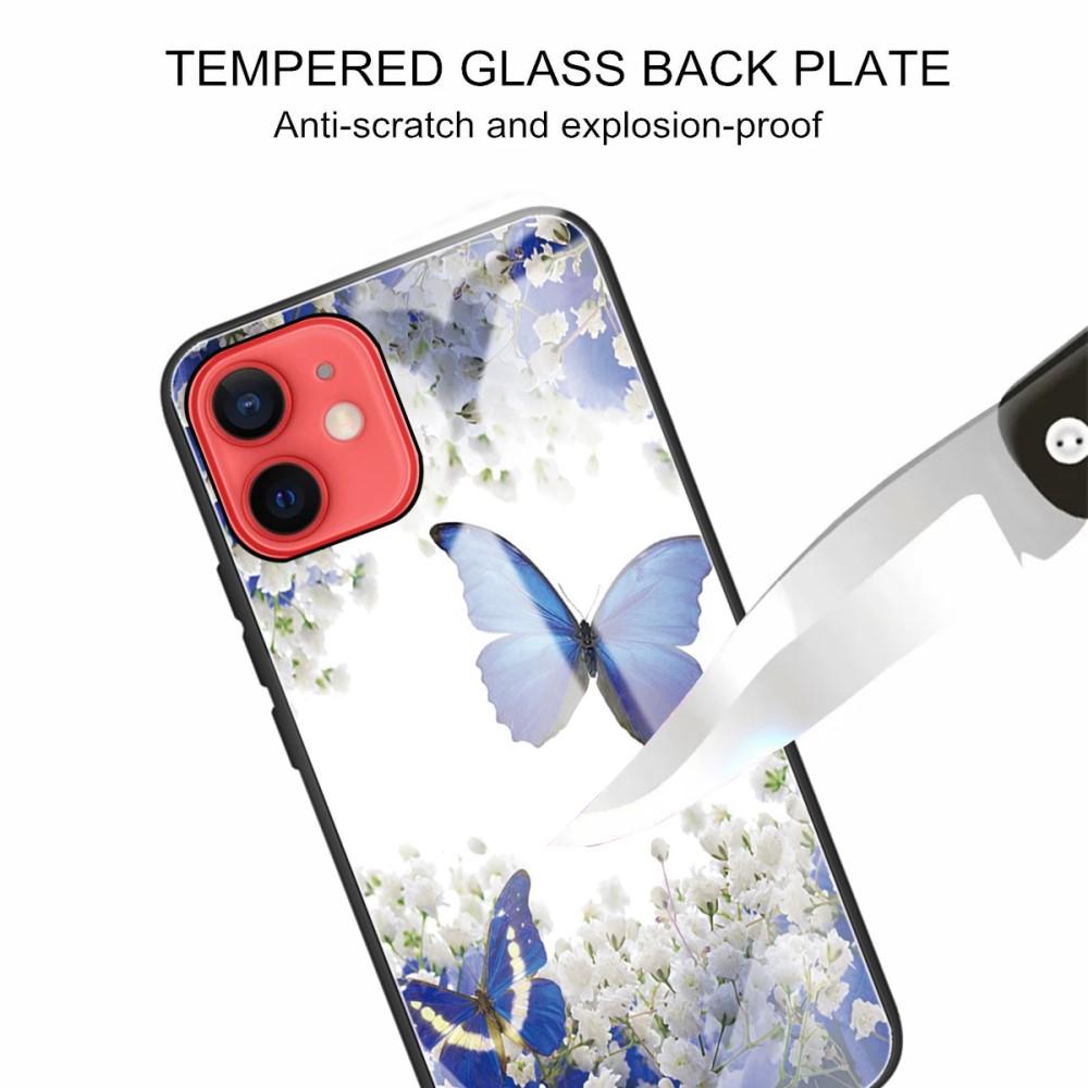 Skal Härdat Glas iPhone 12 Mini fjärilar