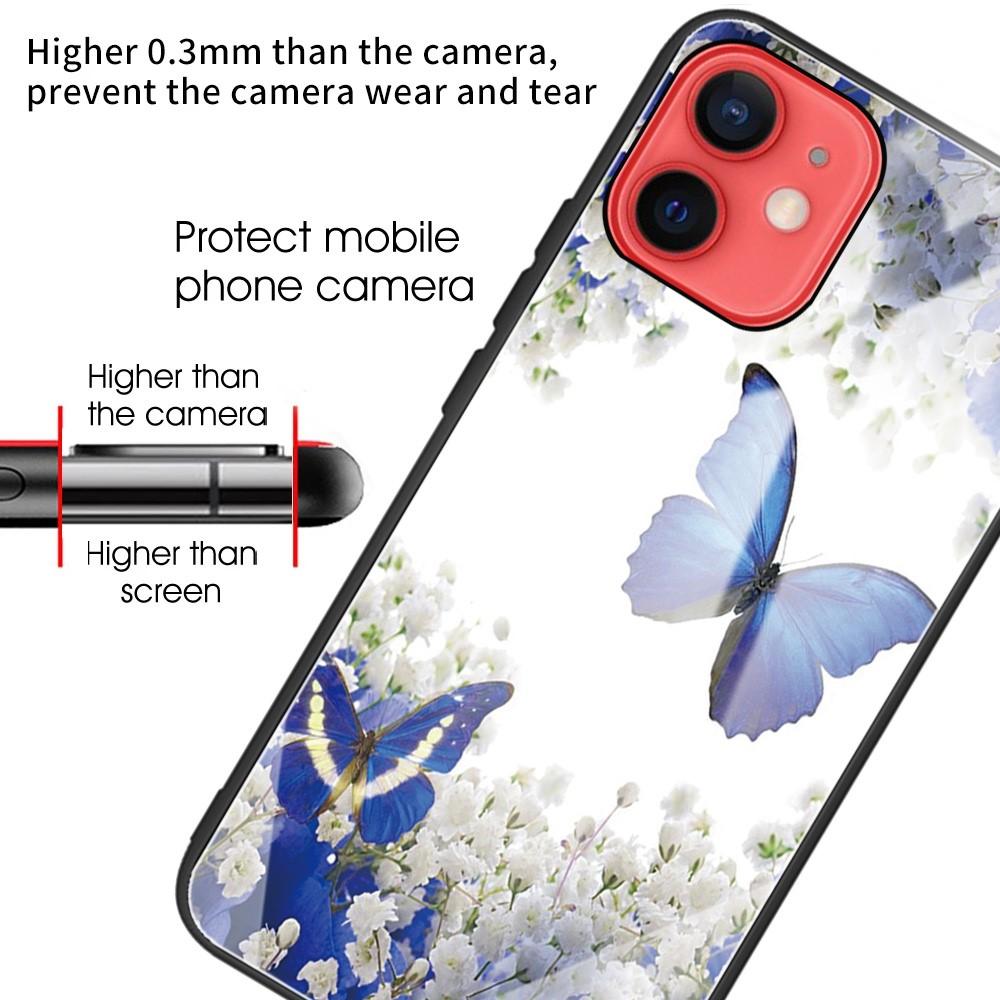 Skal Härdat Glas iPhone 12 Mini fjärilar