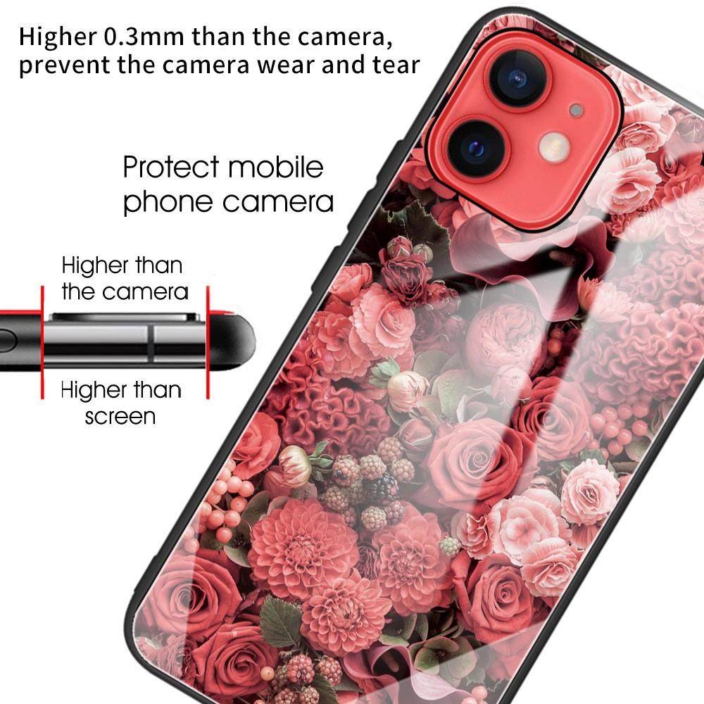 Skal Härdat Glas iPhone 12 Mini rosor