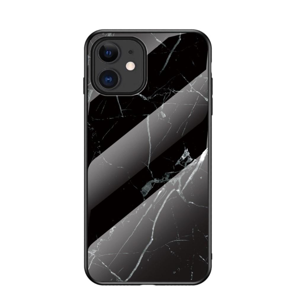 Skal Härdat Glas iPhone 12 Mini svart marmor