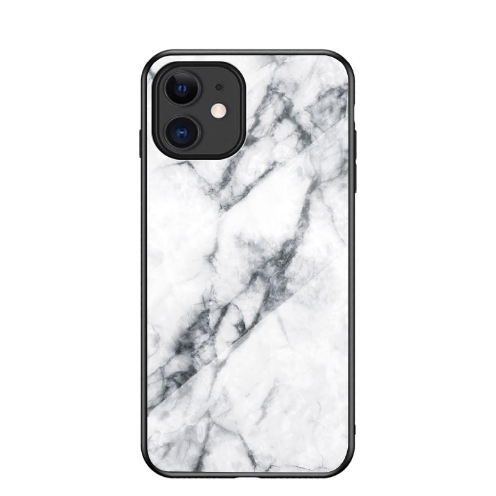 Skal Härdat Glas iPhone 12 Mini vit marmor