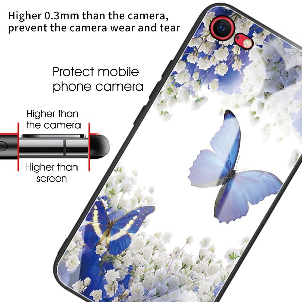 Skal Härdat Glas iPhone 7/8/SE fjärilar