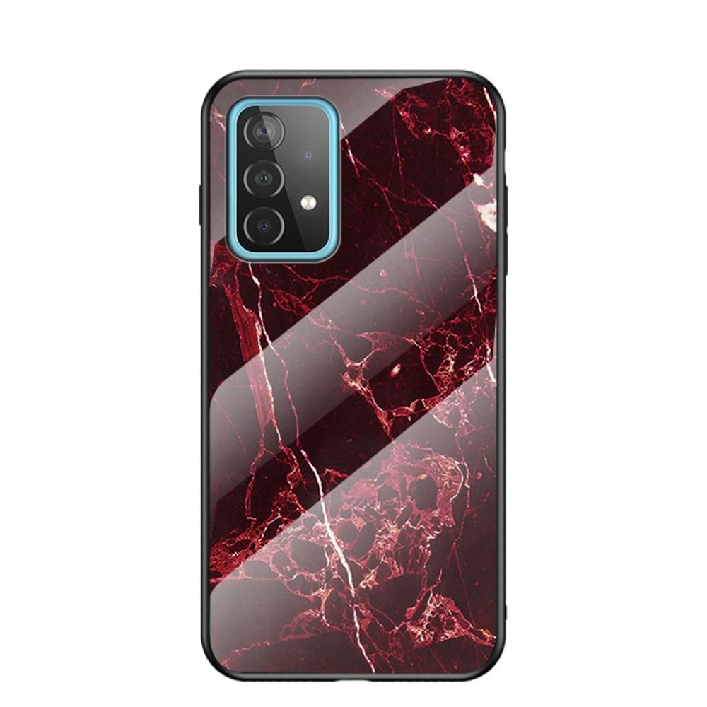 Skal Härdat Glas Samsung Galaxy A52/A52s röd marmor