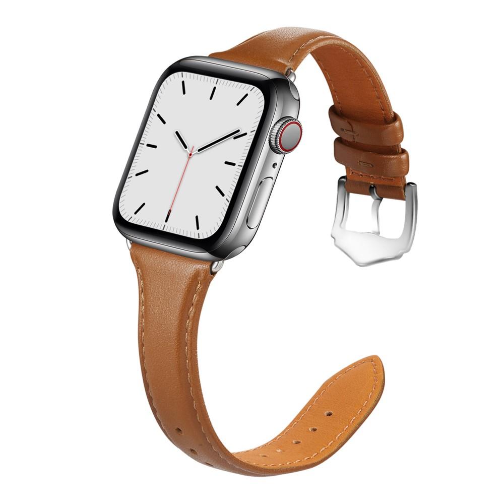 Slim Läderarmband Apple Watch 42mm cognac