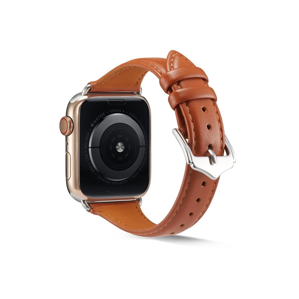 Slim Läderarmband Apple Watch 42mm cognac