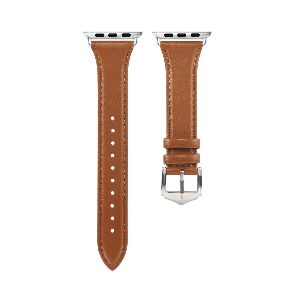 Slim Läderarmband Apple Watch Ultra 49mm cognac