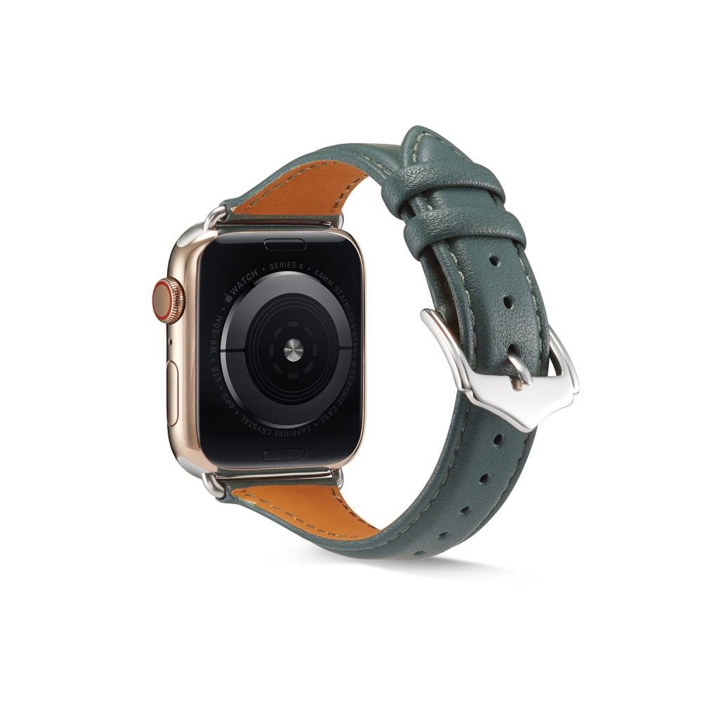 Slim Läderarmband Apple Watch 40mm grön