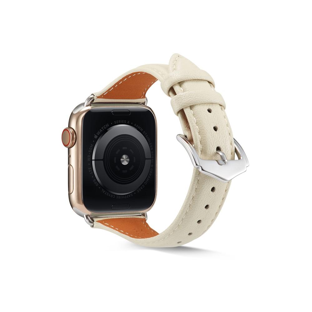Slim Läderarmband Apple Watch 42mm beige