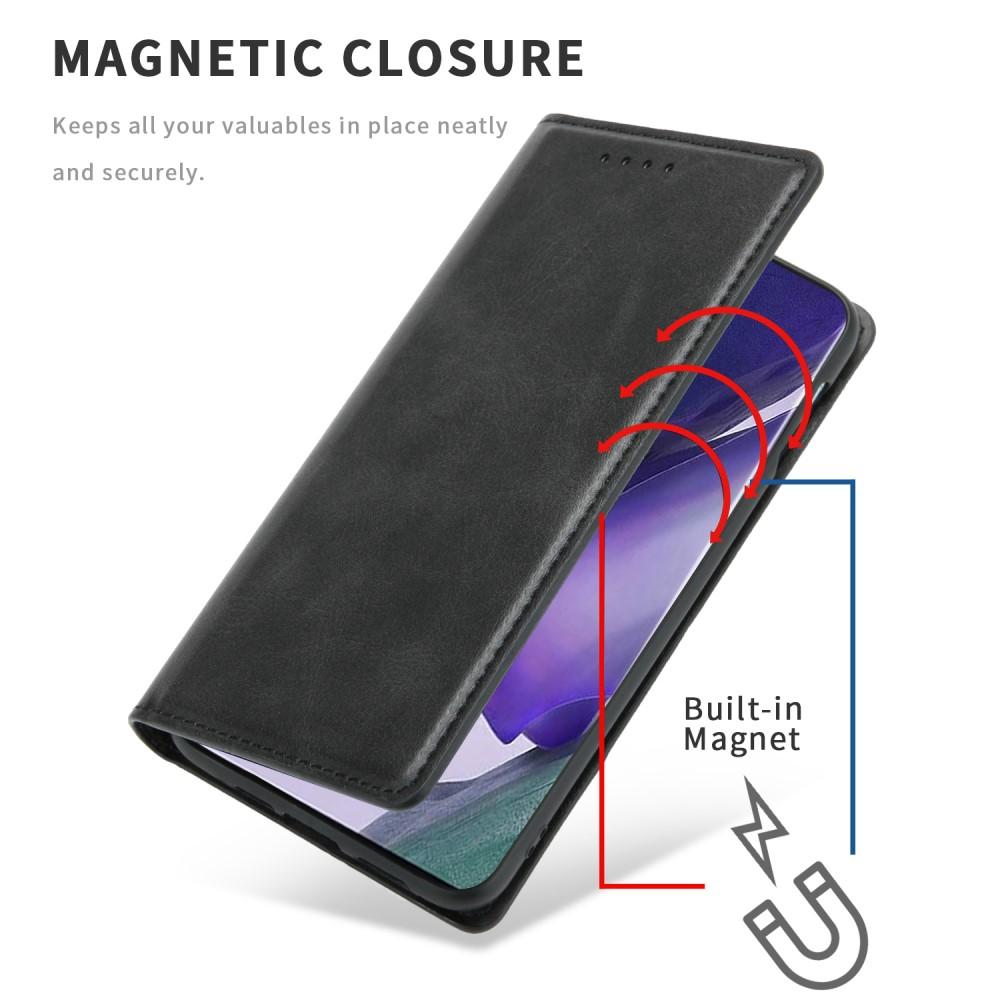 Slim Läderfodral Galaxy Note 20 Ultra svart